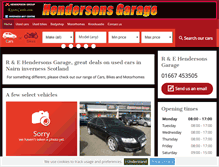 Tablet Screenshot of hendersonsgaragenairn.co.uk